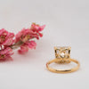 The Elissa Ring | Asscher Lab Diamond Dainty Engagement Solitaire
