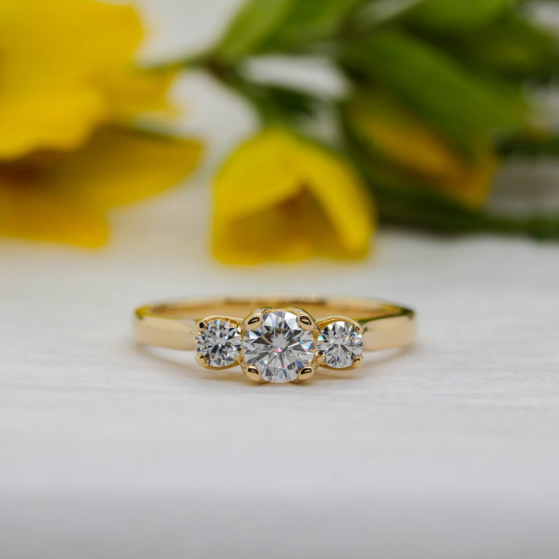 The Felicia | Lab Diamond Graduated Trilogy Engagement Ring