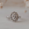 The Fleur Ring | Oval Lab Diamond Vintage Engagement Halo