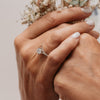 The Flor Ring | Round Lab Diamond Engagement Hidden Halo Solitaire
