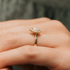 The Hala Ring | Lab Diamond Pear Cut Engagement Halo