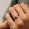 The Hala Ring | Lab Diamond Pear Cut Engagement Halo