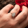 The Hala Ring | Lab Diamond Pear Cut Engagement Halo