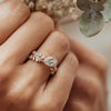 The Jaima Ring | Pear Lab Diamond Leaf Accented Pear Statement