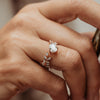 The Jaima Ring | Pear Lab Diamond Leaf Accented Pear Statement