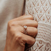The Jaima Ring | Pear Lab Diamond Leaf Accented Pear Statement