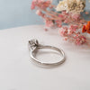 The Lucille Ring | Round Lab Diamond Floral Petal Engagement Solitaire
