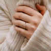 The Lucille Ring | Round Lab Diamond Floral Petal Engagement Solitaire