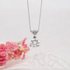 two diamond drop pendant in white gold