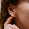 The Mei Earrings | Princess Lab Diamond Bezel Solitaire Studs
