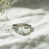 The Nouveau Ring | 1.50ct D-E VVS1 Emerald Cut 18k Fairtrade White Gold