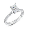The Nouveau Ring | 1.50ct D-E VVS1 Emerald Cut 18k Fairtrade White Gold