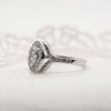 The Orli Ring | 0.87ct VS1 D-E Lab Diamond Milgrain Pavé Cluster 14k Gold