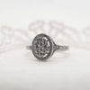 The Orli Ring | 0.87ct VS1 D-E Lab Diamond Milgrain Pavé Cluster 14k Gold