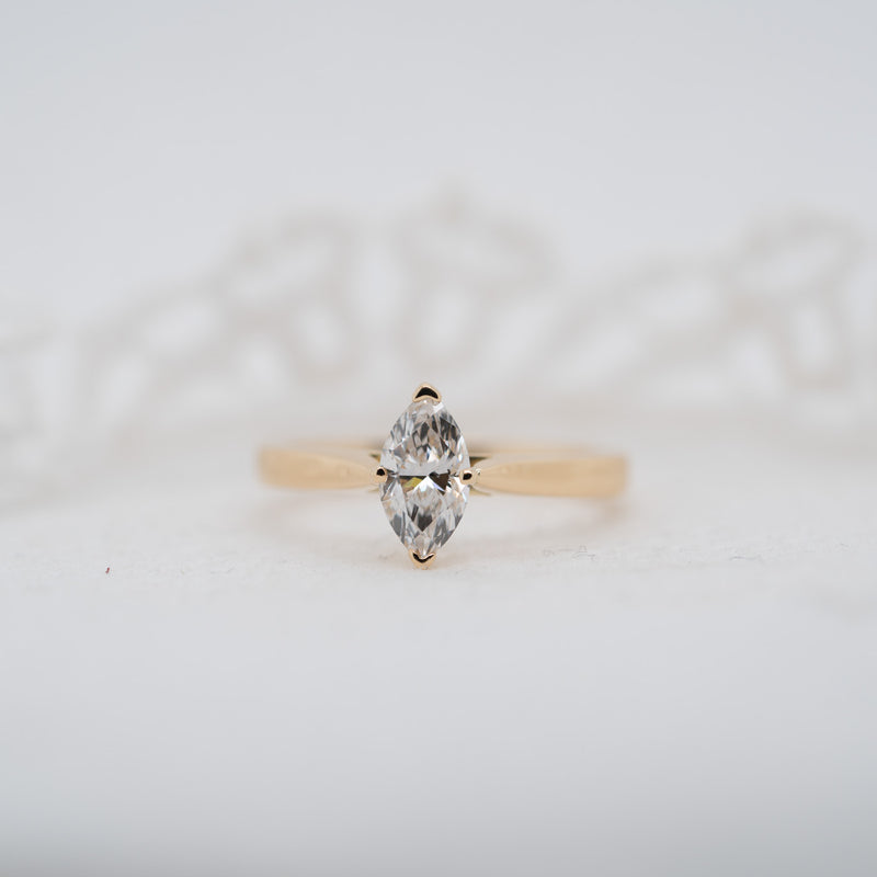The Ottilie | Marquise Lab Diamond Timeless Solitaire Engagement Ring