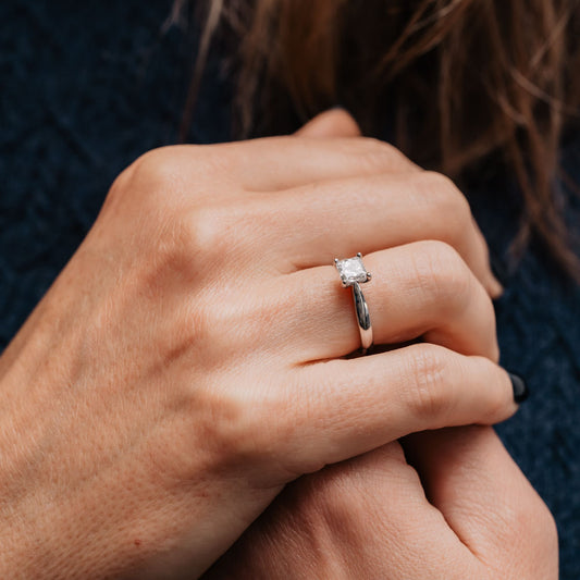 The Paris | Princess Cut Lab Diamond Solitaire Engagement Ring