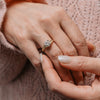 The Sabine Ring | Round Lab Diamond Accented Vintage Engagement
