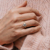 The Sabine Ring | Round Lab Diamond Accented Vintage Engagement