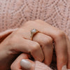 The Sabine Ring | Round Lab Diamond Accented Vintage Engagement