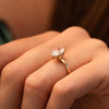 The Sira Ring | Lab Diamond Oval Hidden Halo Engagement Solitaire