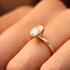 The Sira Ring | Lab Diamond Oval Hidden Halo Engagement Solitaire