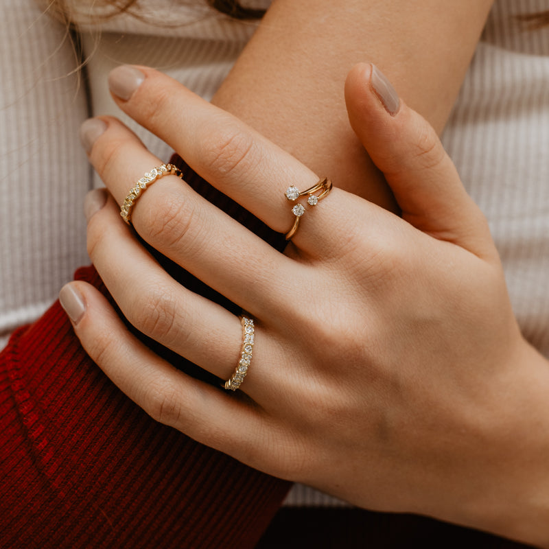 The Stella | Round Lab Diamond Constellation Cocktail Ring