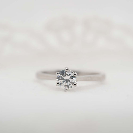 The Tasha Ring | 0.50ct D-E VVS1 Six Claw Engagement Solitaire 950 Platinum