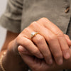 The Theresa Ring | Oval Lab Diamond Accented Nature Inspired Engagement