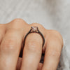 The Yasmin Ring | 2.39ct Emerald Radiant Fancy Pink Moissanite Shoulder Set 950 Palladium