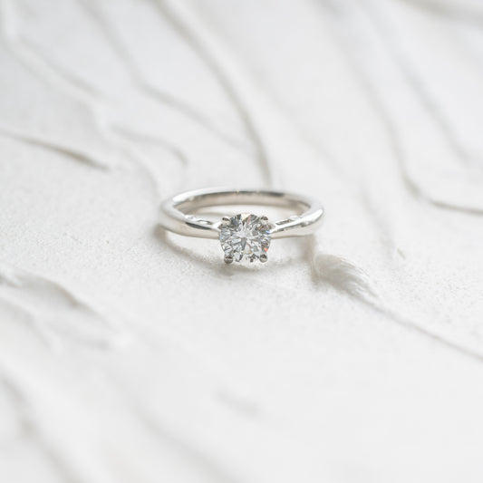 The Evangeline | Round Lab Diamond Vintage Accented Engagement Ring