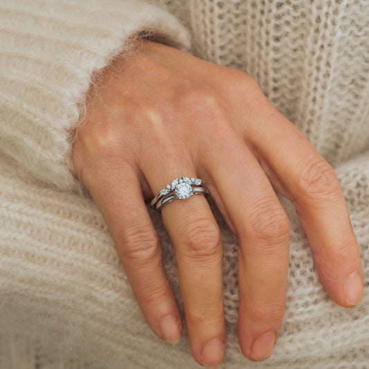 The Evangeline | Round Lab Diamond Vintage Solitaire Engagement Ring