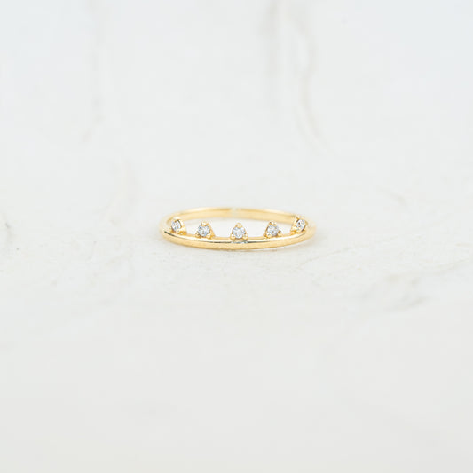 The Ewella Ring | Lab Diamond. 100% Recycled 9k Gold Stacking