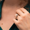 The Flor Ring | 1.33ct E VS1 Lab Diamond Round Hidden Engagement Halo