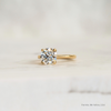 The Frankie Ring | Round Cut Lab Diamond Classic Slim Engagement Solitaire