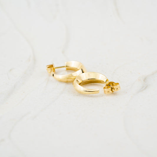 The Glanna Earrings | 100% Recycled 9k Gold Huggies