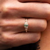 The Serephina Ring | 0.75ct Green Oval Lab Diamond Scattered Accented Engagement