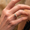 The Serephina Ring | 0.75ct Green Oval Lab Diamond Scattered Accented Engagement