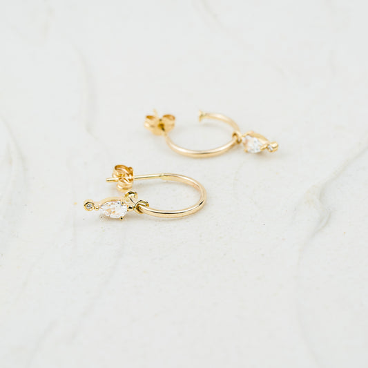 The Gwener Earrings | 9k Gold Hoops