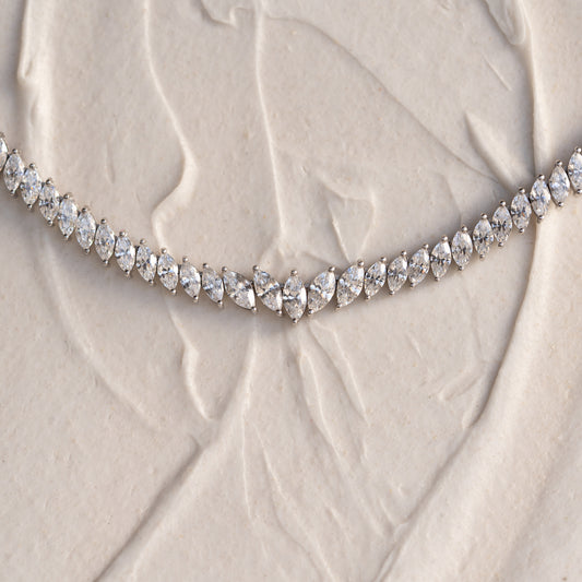 Harlow tennis necklace with brilliant-cut lab diamonds