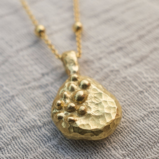 Rockpool Pebble Pendant | Gold Vermeil & Sterling Silver Necklace by Laura Basham