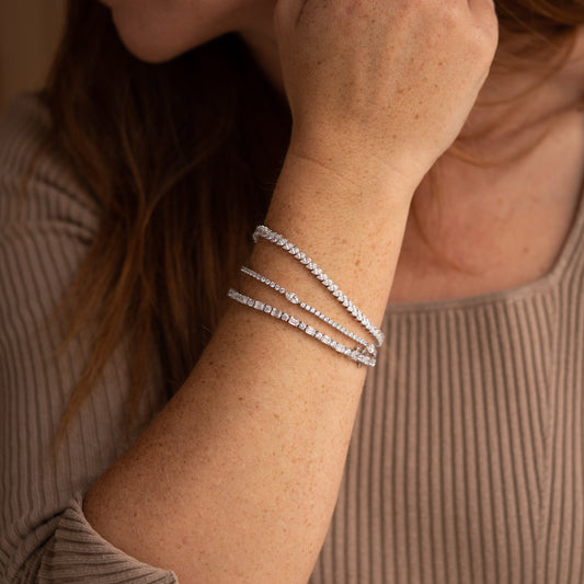 Diamond Bracelet worn on wrist by Ethica Diamonds Cornwall, sustainably made