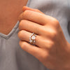 The Leola Ring | Lab Diamond Cushion Accented Engagement Solitaire
