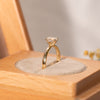 The India Ring | Emerald Cut Lab Diamond Dainty Engagement Solitaire