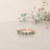 The Jamila Ring | 1.05ct Seafoam Green Moissanite Anniversary Band
