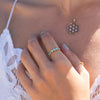 The Jamila Ring | 1.05ct Seafoam Green Moissanite Anniversary Band