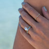 The Jamila Ring | 1.05ct Seafoam Green Moissanite Anniversary Band