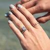 The Jamila Ring | 1.05ct Seafoam Green Moissanite Anniversary Band