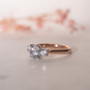 The Jasmine Ring | Round Brilliant Lab Diamond Accented Engagement Trilogy