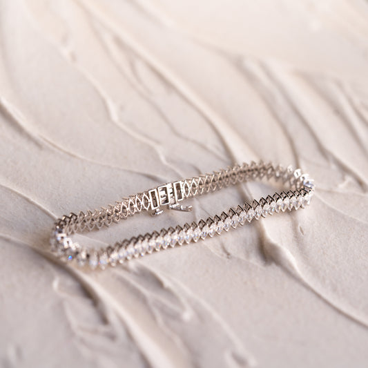 Ethica Diamonds Juni 7ct lab diamond articulated tennis bracelet