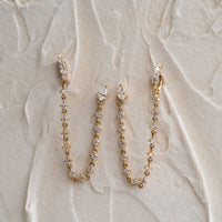 The Kaia | Stud and Chain 1.94ct Diamond Earrings